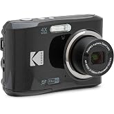Kodak PIXPRO FZ45 16MP Compact Digital Camera, 4X Optical Zoom, AA, Black | 1080p Full HD Video, 27mm Wide Angle Lens, 2.7 Inch LCD, Point and Shoot, Digicam, Travel and Family Photos