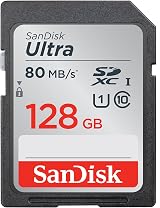 SanDisk 128GB Ultra SDXC Memory Card UHS Speed Class 10 U1 80 MB/s FFP view 1