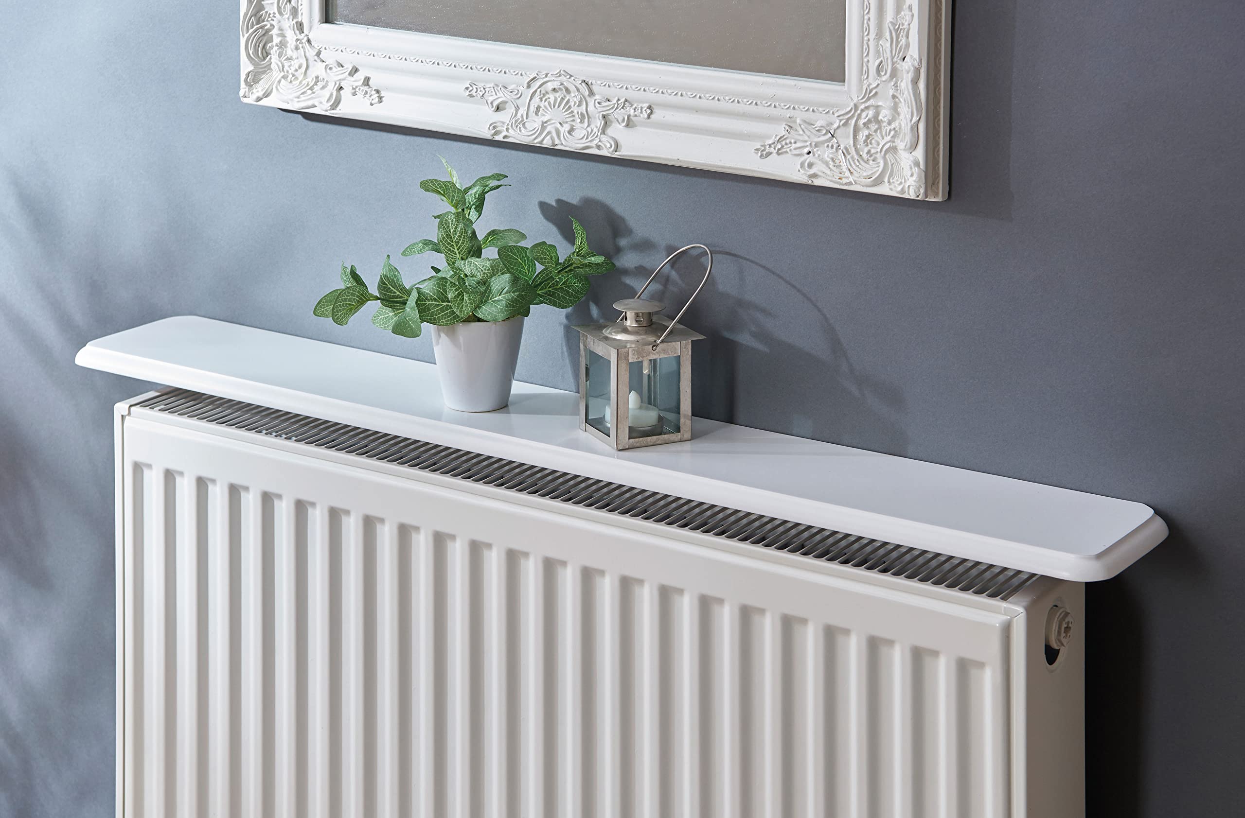 Greenhurst 1 shelf Easy Fit Radiator Shelf White 115.5CM, (4607)