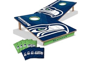 YouTheFan NFL 2’ x 3’ Wood Cornhole Game with Logo Bags