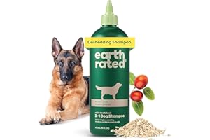 Earth Rated Hypoallergenic 3-in-1 Deshed Dog & Puppy Shampoo & Conditioner, Deodorize 98.5% Natural, 16 oz