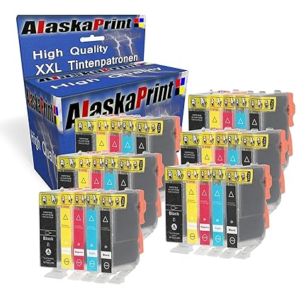 30x Druckerpatronen Komp. für Canon PGI-5 XL + CLI-8 XL Multipack für Canon Pixma IP4200 IP4300 IP3300 IP4500 MP610 MP810 IP5