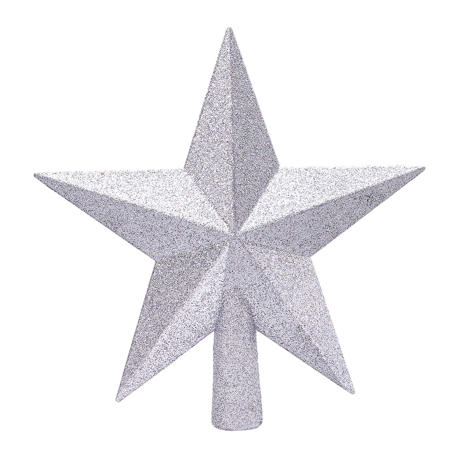 ANECO Glitter Mini Christmas Tree Topper Shatter-proof Small Christmas Tree Decoration Treetop for Holiday Ornament or Home Decor