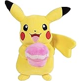 Pokémon 8" Pikachu with Cupcake Plush - Officially Licensed - Quality & Soft Birthday Celebration Stuffed Animal Toy - Add to Your Collection! Great Gift for Kids, Boys, Girls & Fans of Pokemon