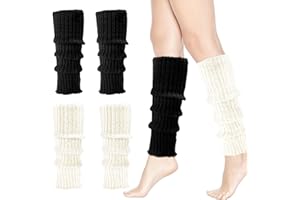 HEMOUR Leg Warmers for Women, Leg Warmers 80s Knit, Y2K Fashion Party Sports Yoga Ballet Dance Warm and Cozy Accessories
