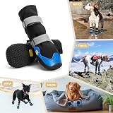 OHCOZZY Dog Shoes Reflective Straps Waterproof Anti-Slip Boots S Blue view 6