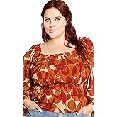 City Chic Women's Plus Size Top - Poppy Print