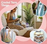 ilauke Crochet Yarn 12x50g 4 Ply Multi-Colored Acrylic Wool Set view 3