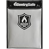 SentrySafe Fire and Water Resistant Portable Bag with Zipper for Money or Document Storage, FBWLZ0SSC
