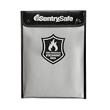 SentrySafe Fire and Water Resistant Portable Bag with Zipper for Money or Document Storage, FBWLZ0SSC