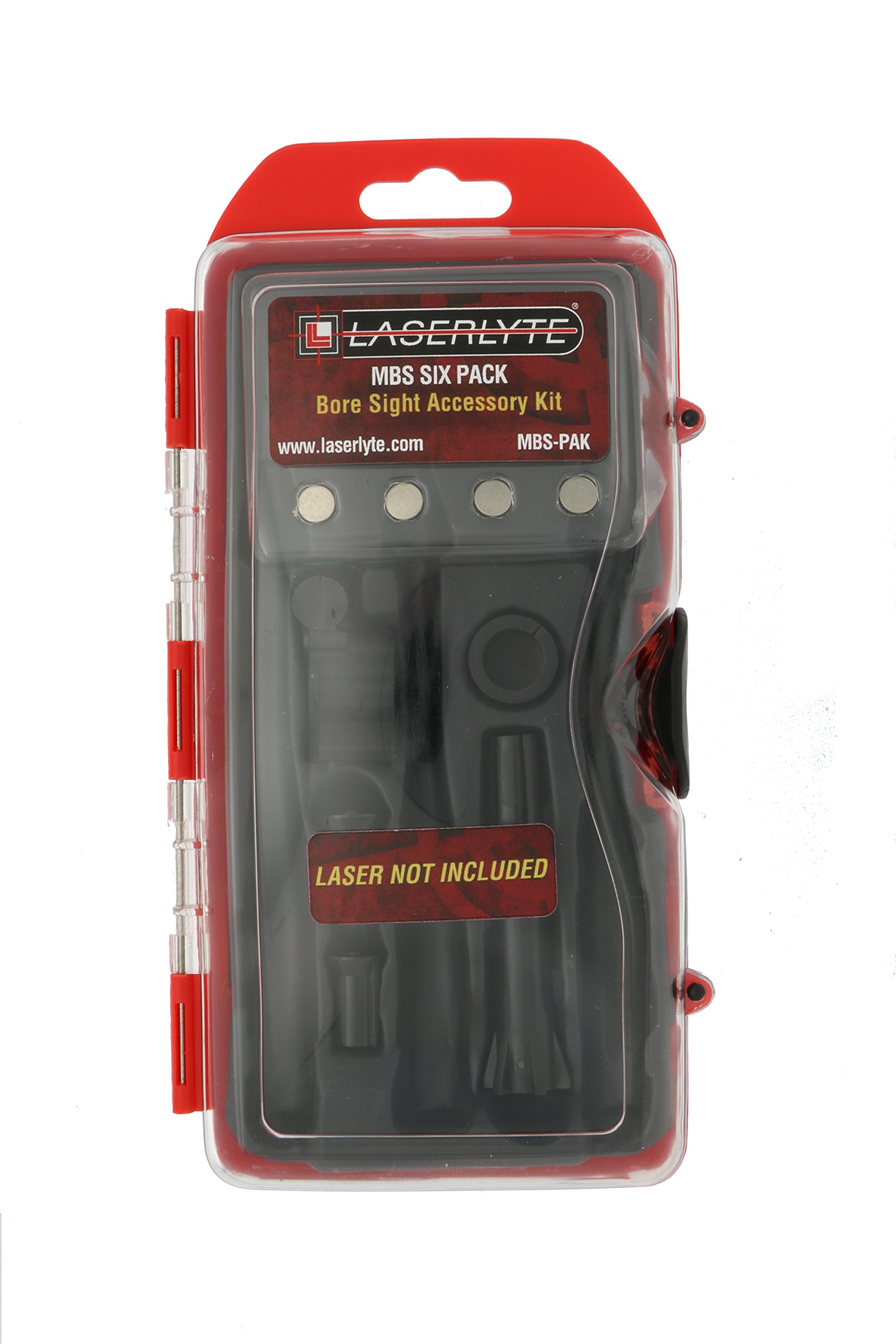Photo 1 of LaserLyte MBS-PAK Universal Laser Bore Sight Accessory Kit with Bubble Level, Daylight Target, Shotgun Adapters, Extra Batteries and Carrying Case Black 8" x 5.5" x 1.75"
