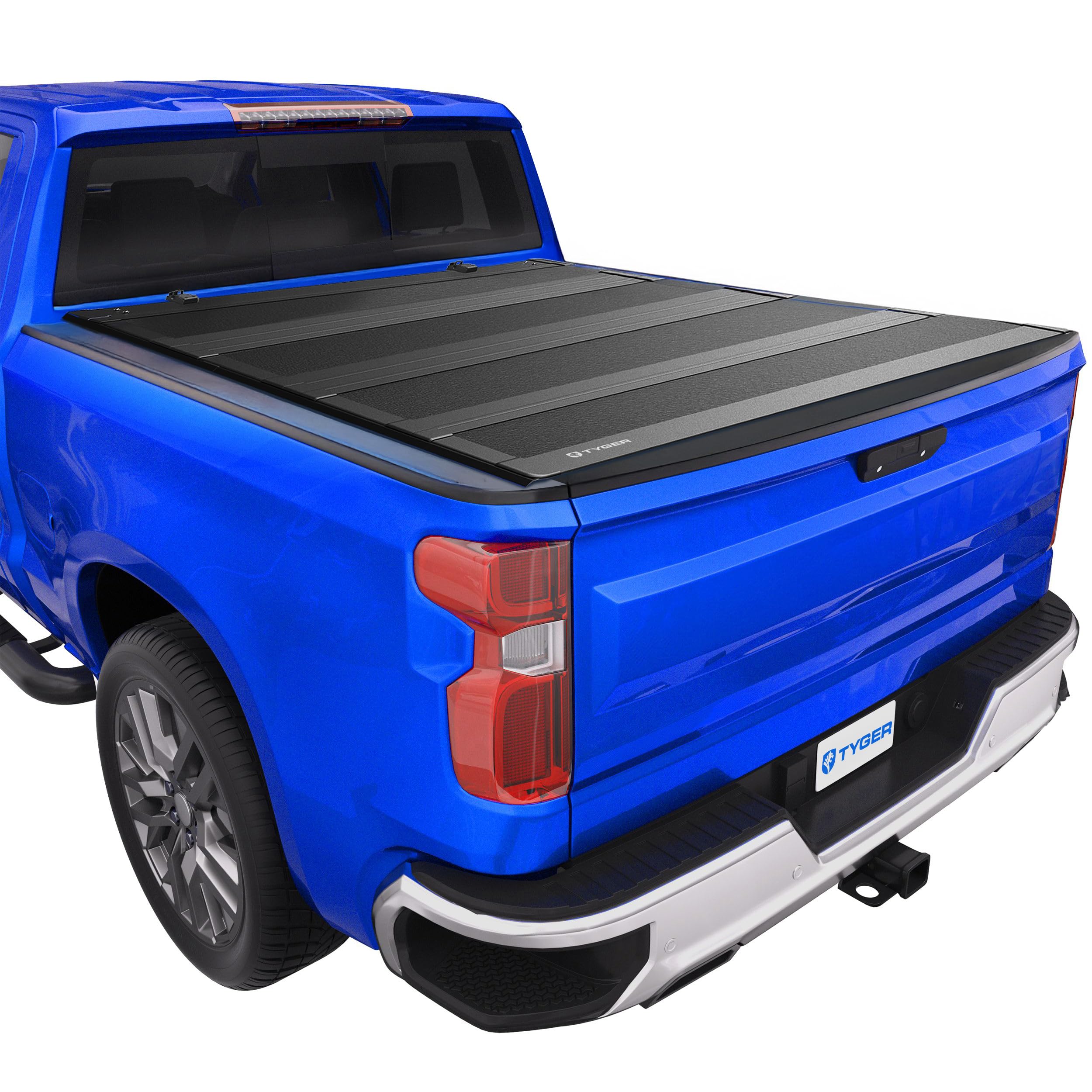 Tyger Auto T4 Flip-Up Low Profile Hard Alloy Truck Bed Tonneau Cover Compatible with 2019-2026 Chevy Silverado GMC Sierra 1500 (Not Fit 19 LD; 19-24 Classic) | 6'7" (79") Bed | TG-BC4C4412 Image