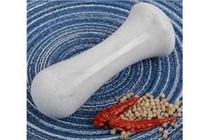 Tianman Marble Replacement Pestle 5.9" Length Polished, Use Pestle on Both Ends (Grey Marble Polished)