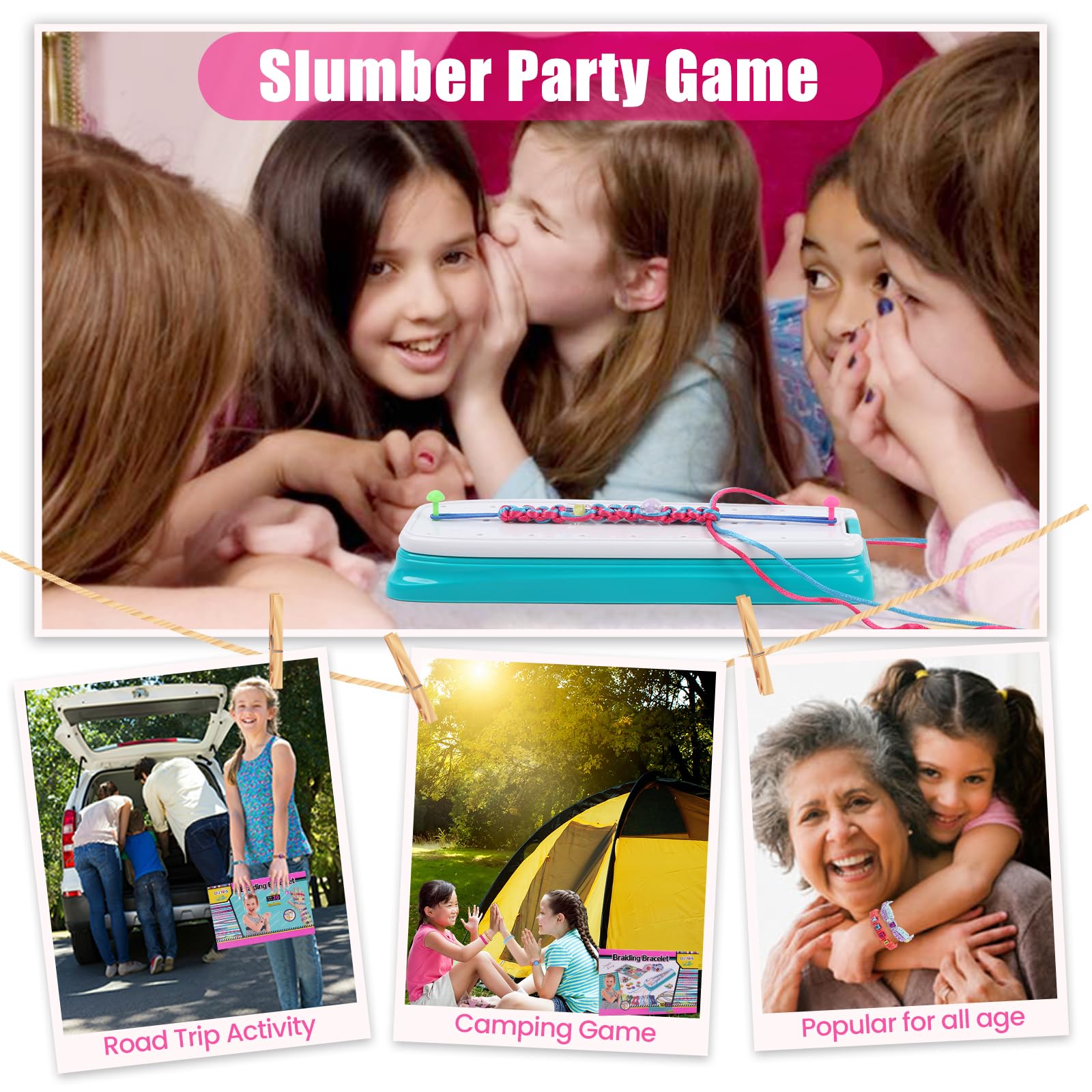 GILI Friendship Bracelet Making Kit for Girls Age 8-12 – DIY Arts and Crafts Toys – Best Christmas Birthday Gifts Ideas for Girls 7 8 9 10 11 Years Old