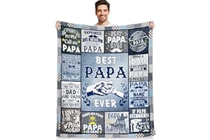 AICLIV Papa Gifts from Granddaughter Grandson, Best Gifts for Papa, Best Papa Ever Gifts, Papa Birthday Gifts from Grandkids, to My Papa Grandpa Gifts for Fathers Day Christmas, Papa Blanket Gifts 60"X50"