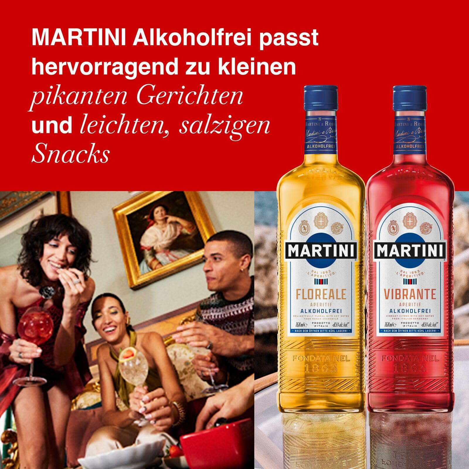 MARTINI Vibrante alkoholfreier Aperitif, 75cl / 750ml, angereichert mit hochwertigen Botanicals 6
