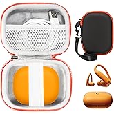 CaseSack Case for Beats Powerbeats Pro 2 Wireless Bluetooth Earbuds - Noise Cancelling (Black with Orange Zip)