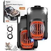 2 Packs Rodent Repellent for Car Engines Ultrasonic Mouse Pest Bat Repeller for Car Under Hood Keep Rat and Mice Out of Vehicle, Automobile, Truck, Garage, Barn, Indoor