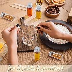 Didaey 100 Pcs Vials Clear Mini Glass Bottles with