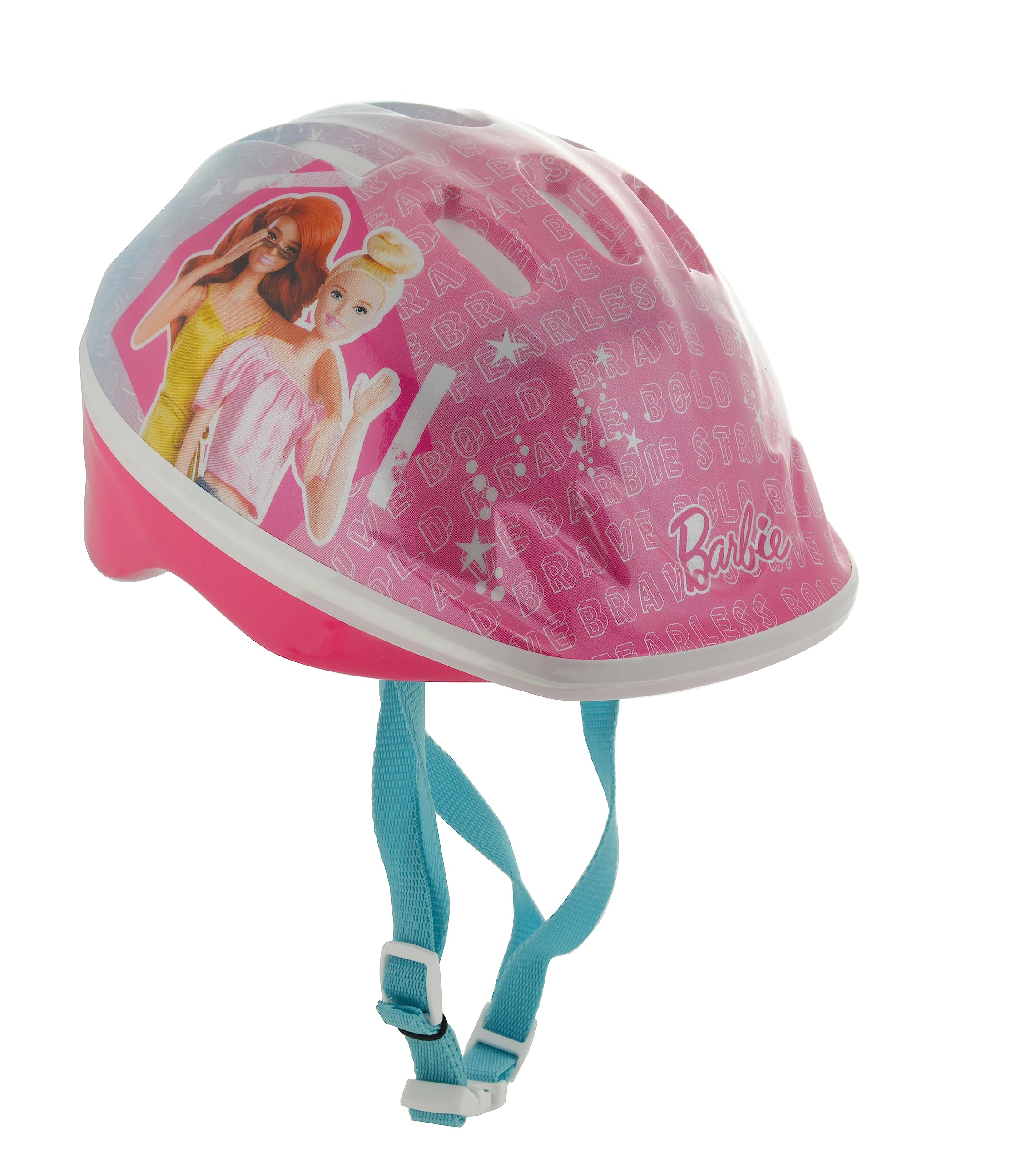 Barbie Kids Bike Helmet Officially Licensed Character Design Robust EPS Inner Material, Adjustable Size, Ventilated Shell for Cooling Suitable for Head Sizes 48-52cm