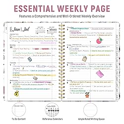 Planner 2025-2026, Monthly and Weekly Calendar
