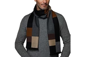 CUDDLE DREAMS Men's Silk Scarves for Winter, 100% Mulberry Silk Brushed, Luxuriously Soft & Warm, Decent Box Packed