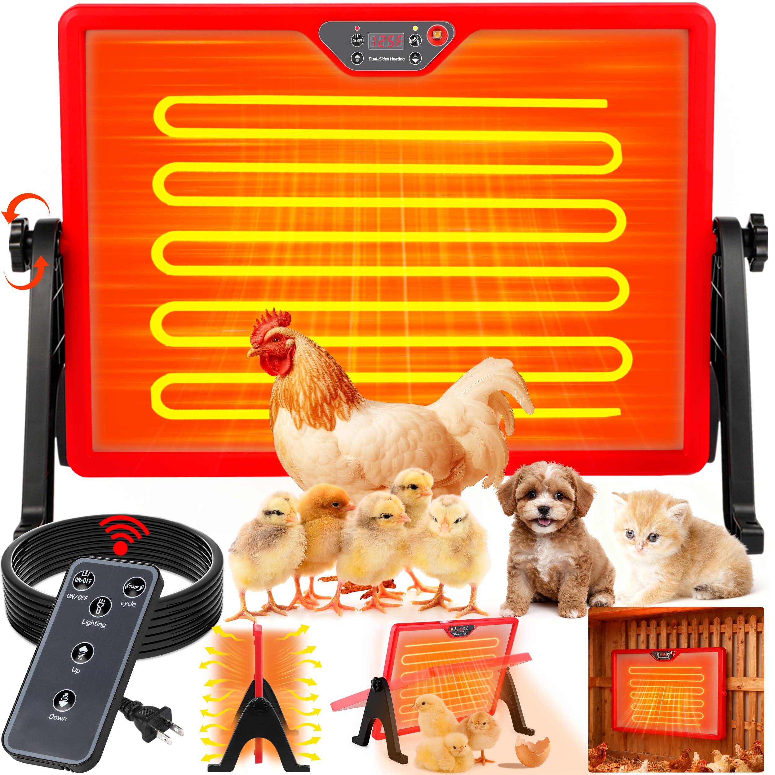 Photo 1 of **HEATING PELEMENT ONLY, PLEASE SEE NOTES*** Chicken Coop Heater, Chicken Heater for Chicken Coop Accessories, Double Sided Brooder Plate for Chicks Timers and Thermostat, Chicken Heater for Coop, Chick Brooder Heating Plate UL-Compliant