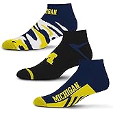For Bare Feet NCAA unisex-adult Camo Boom 3 Pack Ankle Sock