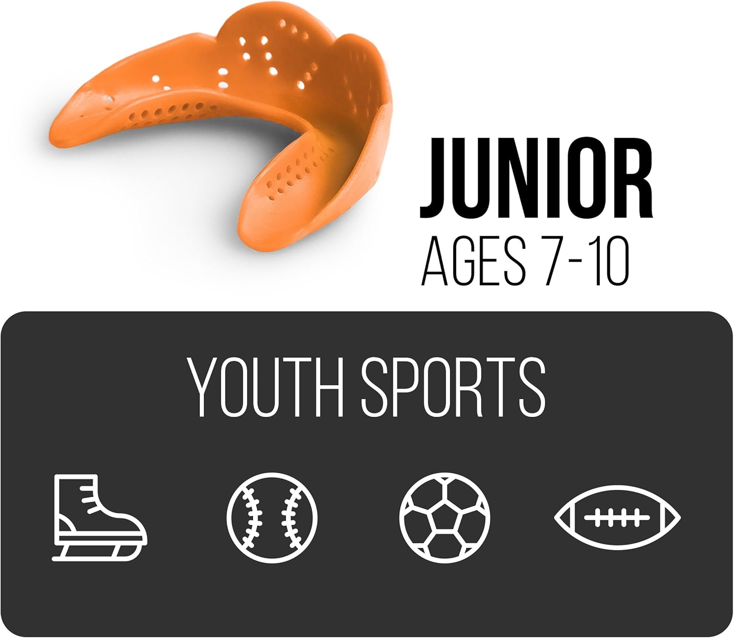 SISU Mouth Guards Junior 1.6mm Custom Fit Sports Mouthguard for Kids, NextGen, Charcoal Black : Sports & Outdoors
