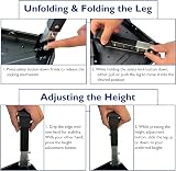 BONTEC 3-Level Height Adjustable Step Stool Foldable Anti-Slip Platform Black view 6