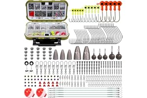 GOTOUR Fishing Lures Accessories Kit with Tackle Box, Fishing Hooks Minnow Crankbait Frog Popper Lure Worm Fishing Spoon Spinner Bait for Bass Crappie, Fishing Gear Freshwater Equipment Gifts for Men