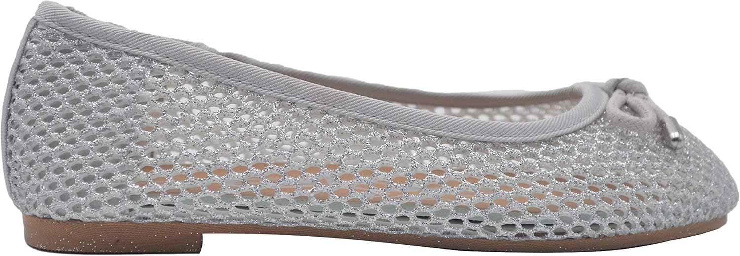 bebe Girls Ballet Flats Little Kid Glitter Mesh Slip On Sandals