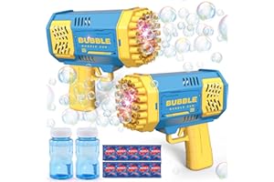JONEG Toys for 3-8 Year Old Boys Girls: 2 Pack Bubble Machine for Kids with Bubble Solution, Gifts for 3 4 5 6 7 8 Years Old Boy Birthday Toy for Kid Toddlers Ages 4-6 Outdoor Wedding Bubbles Wands