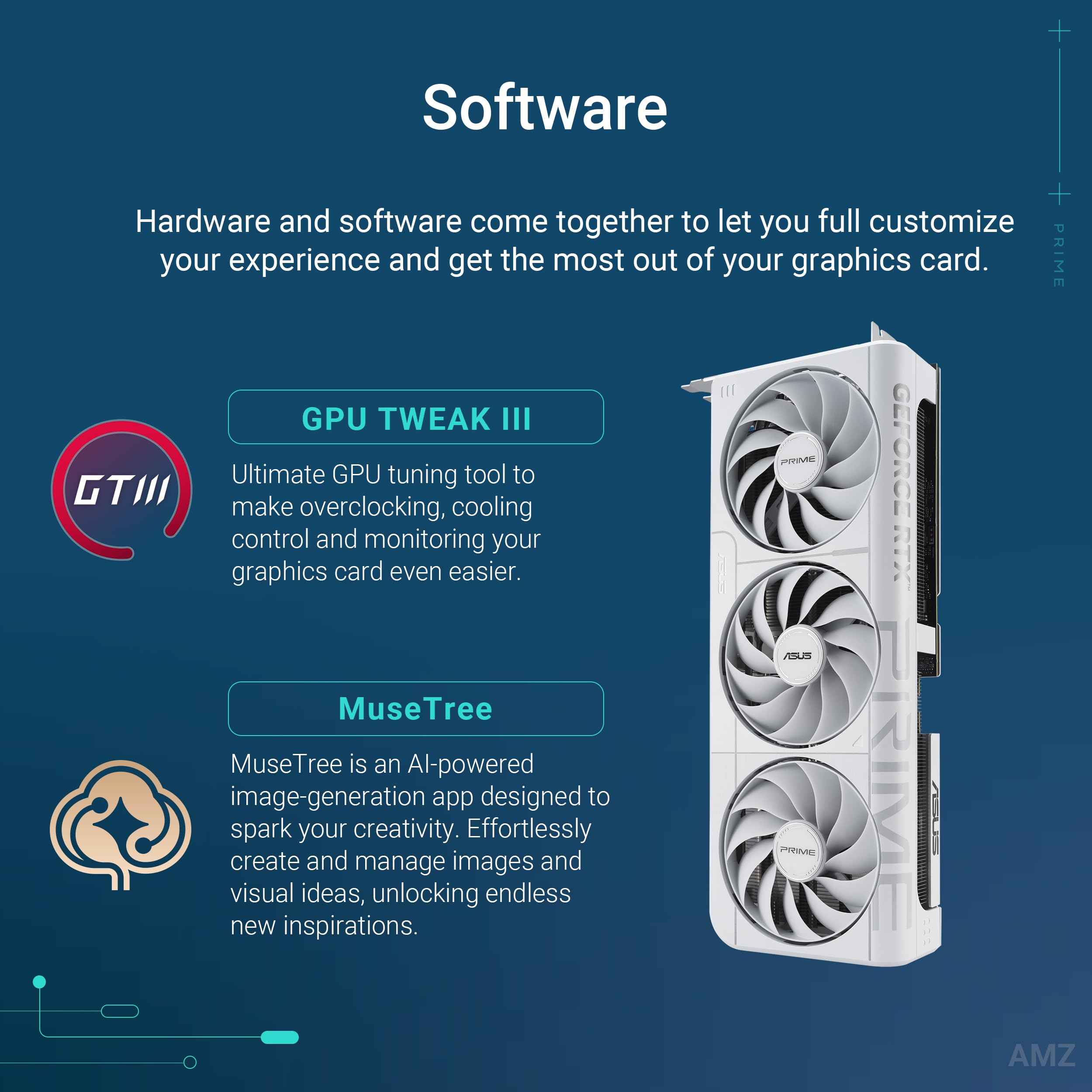 ASUS The SFF-Ready Prime GeForce RTX™ 5070 12GB GDDR7 White OC Edition Graphics Card (PCIe® 5.0, 12GB GDDR7, HDMI®/DP 2.1, 2.5-Slot, Axial-tech Fans, Dual BIOS)