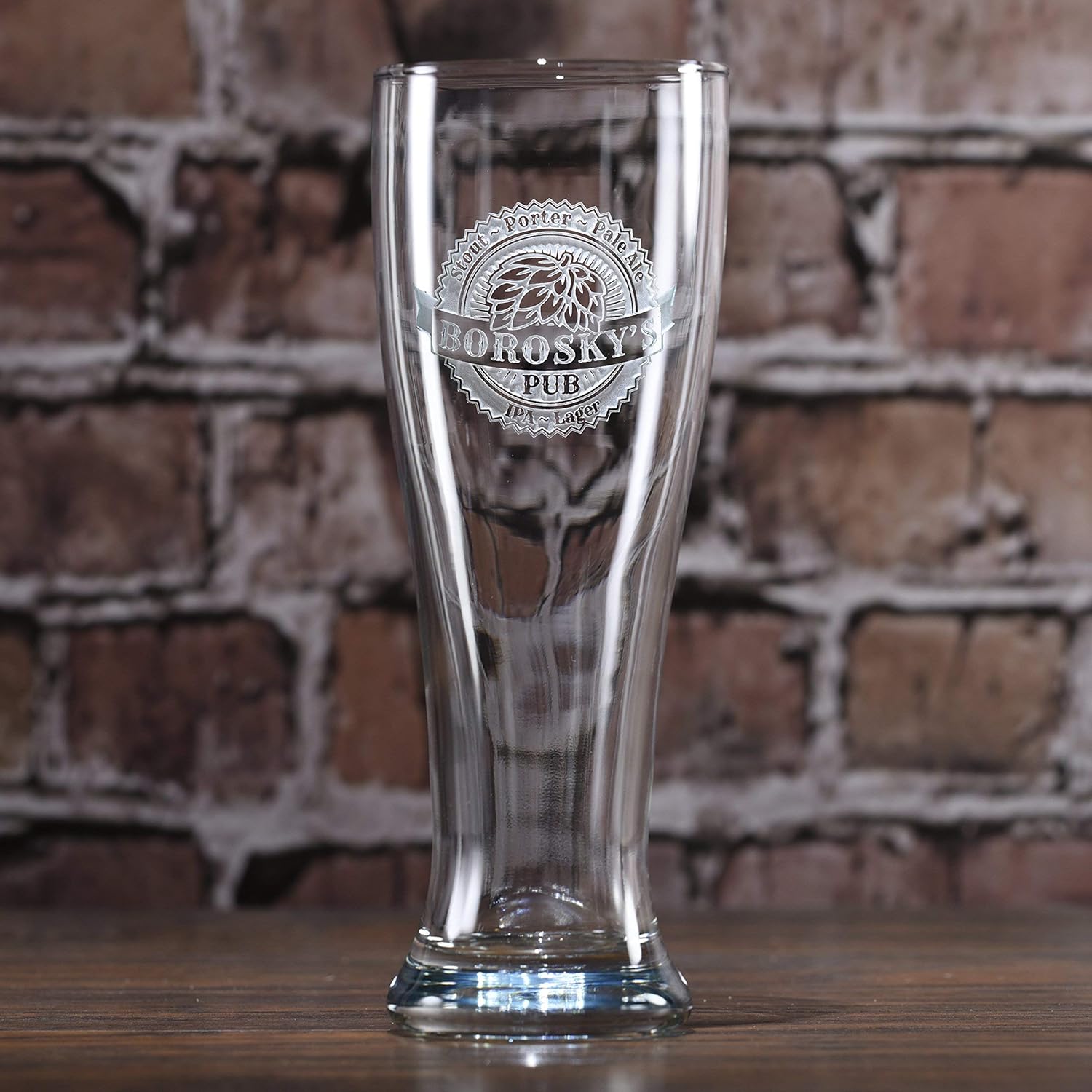 Amazon Com Hops Craft Beer Glass Engraved Set Of 4 Handmade