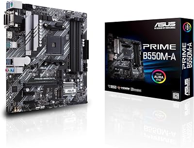 ASUS PRIME B550M-A Micro ATX Motherboard AM4 B550 PCIe 4.0 USB 3.2