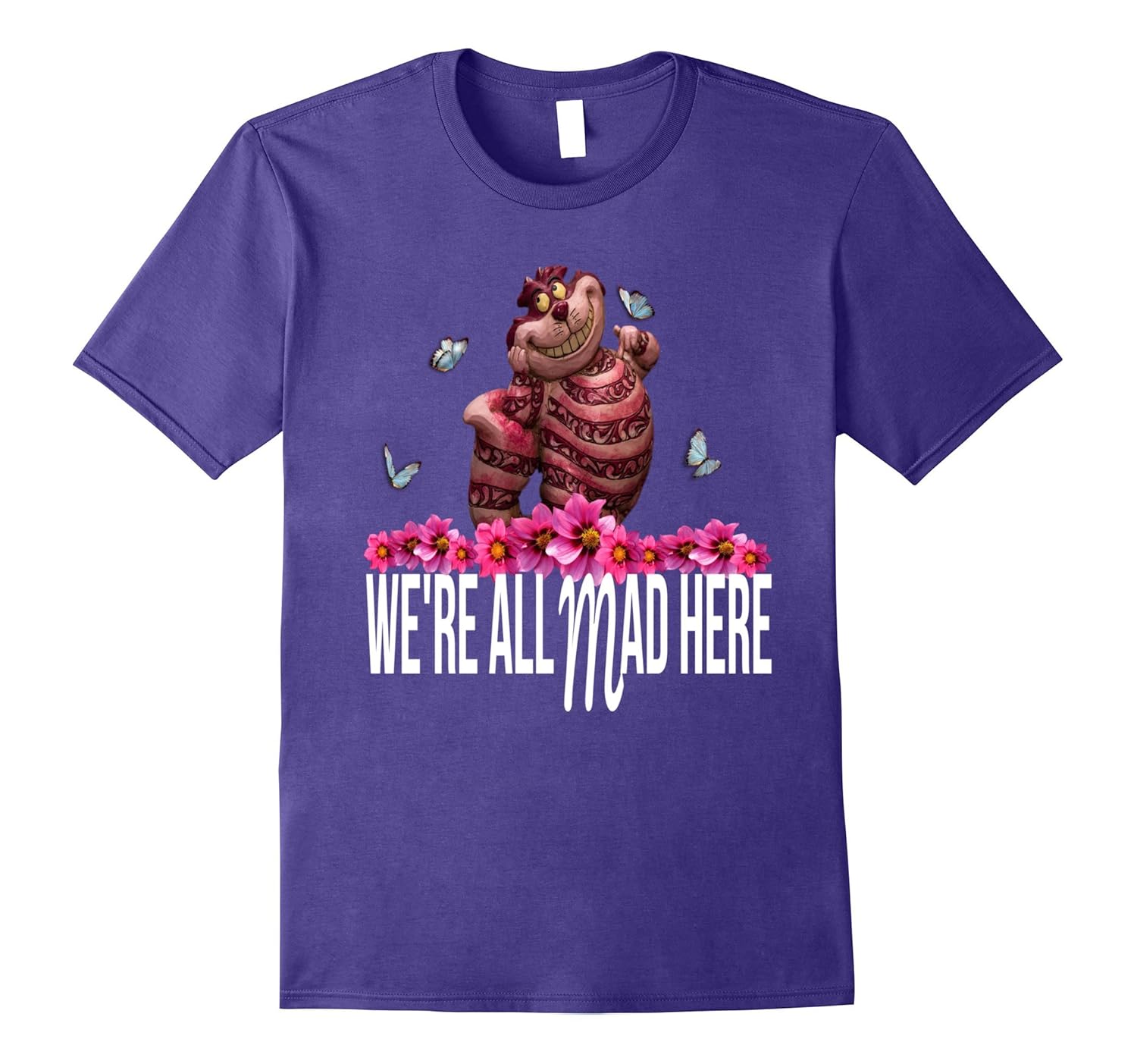 Chesire Cat-Men Women Kids Alice in Wonderland T Shirt-Rose