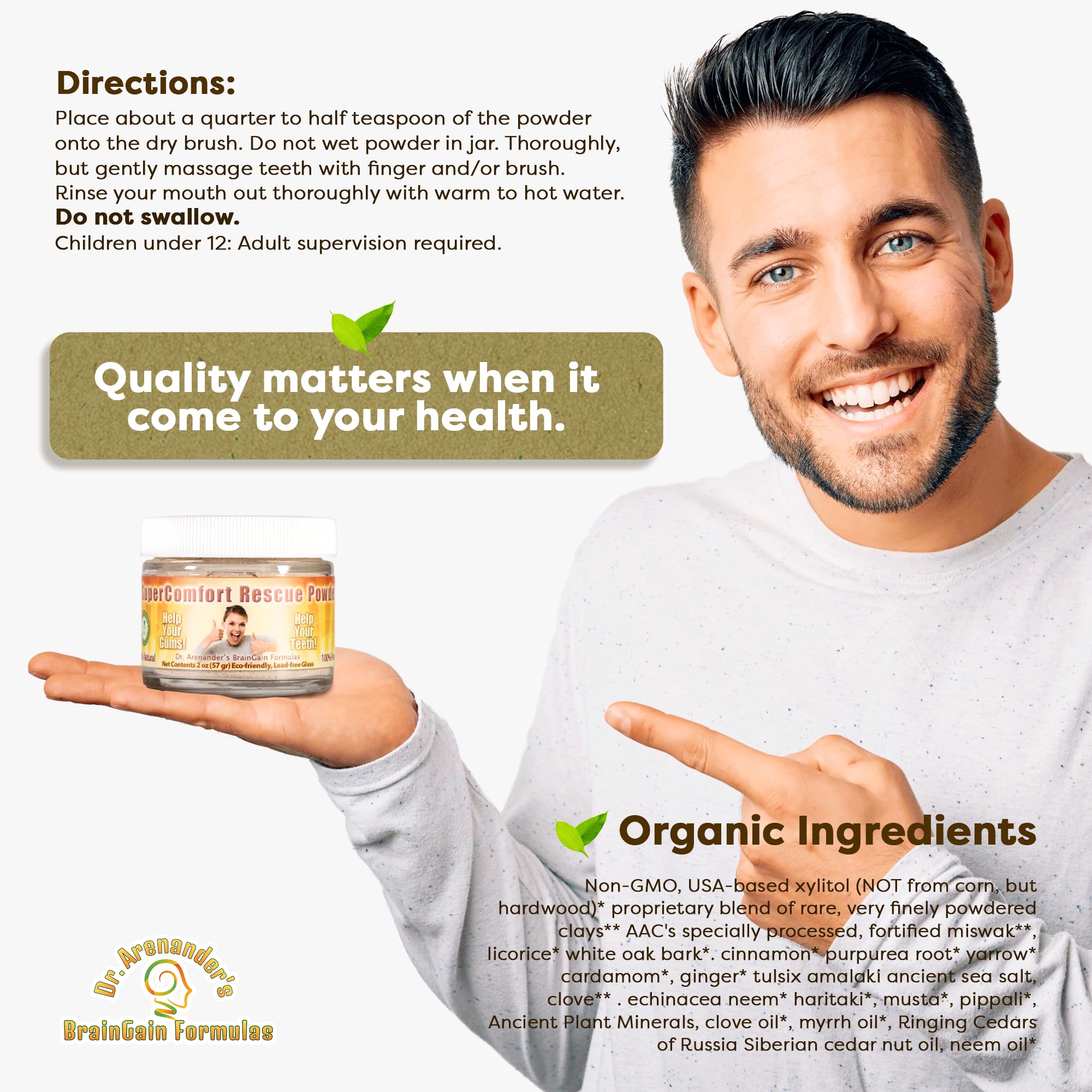 Gum Disease Help Tooth Powder Rescue PowderHelps Remove Recession