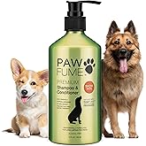 PAWFUME Deshedding Dog Shampoo and Conditioner, Show Dog, 1-Pack | Probiotic pH-balanced formula nourishes, detangles and dee
