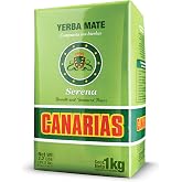 Canarias Serena Yerba Mate Herbal Ground Leaf Tea 1kg 2.2Lbs | Uruguayan yerba mate blends with melissa, passionflower and mint for traditional mate preparation