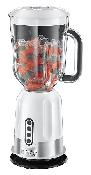 Russell Hobbs 22990-56 Glas-Standmixer EasyPrep, platzsparende Verstaumöglichkeit, 1.1 PS-Motor, 1.7l, weiß