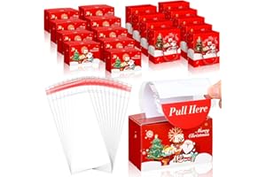 RESHOLDER 9 Pack Christmas Money Box for Cash Gift Pull Surprise Money Holder Gifts with 200 Transparent Bill Christmas Bill Dispenser with Handle Gift Bags Funny Way to Give Cash Xmas DIY Pull Out Box Set
