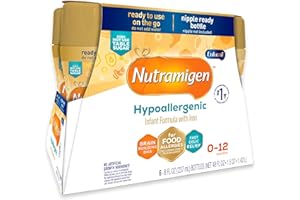 Enfamil Nutramigen Baby Formula, Hypoallergenic and Lactose Free Formula with Enflora LGG, Fast Relief from Severe Crying and Colic, Ready to Use Bottle, 8 Fl Oz (6 Count)