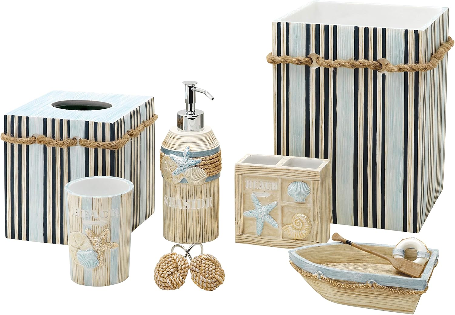 Zenna Home India Ink Seaside Serenity Lotion or Soap Dispenser: Home & Kitchen