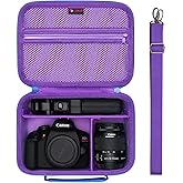 XANAD Camera Case Compatible with Canon EOS Rebel T7/R100/R50/R6 MarkII/R50 V/R8/R10/R6 MarkIII/R5 Mark II/RP/R7/5D MarkIV/R5 Canon Sony Panasonic Nikon DSLR Mirrorless Camera,Lens,Tripod,Deep Purple