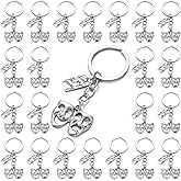 PHAETON 20PCS Theatre Keychain Drama Mask Gift Comedy Tragedy Mask Theatre Actor Actress Broadway Musical Drama Keychain for Performer Gift Musical Lovers Gifts