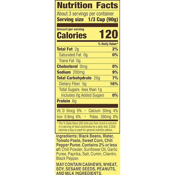 OLD EL PASO BLACK BEANS, SANTA FE STYLE, MICROWAVABLE POUCH, 8.8 OZ