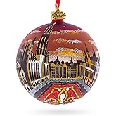 The Grand Place, Brussels, Belgium Glass Ball Christmas Ornament 4 Inches