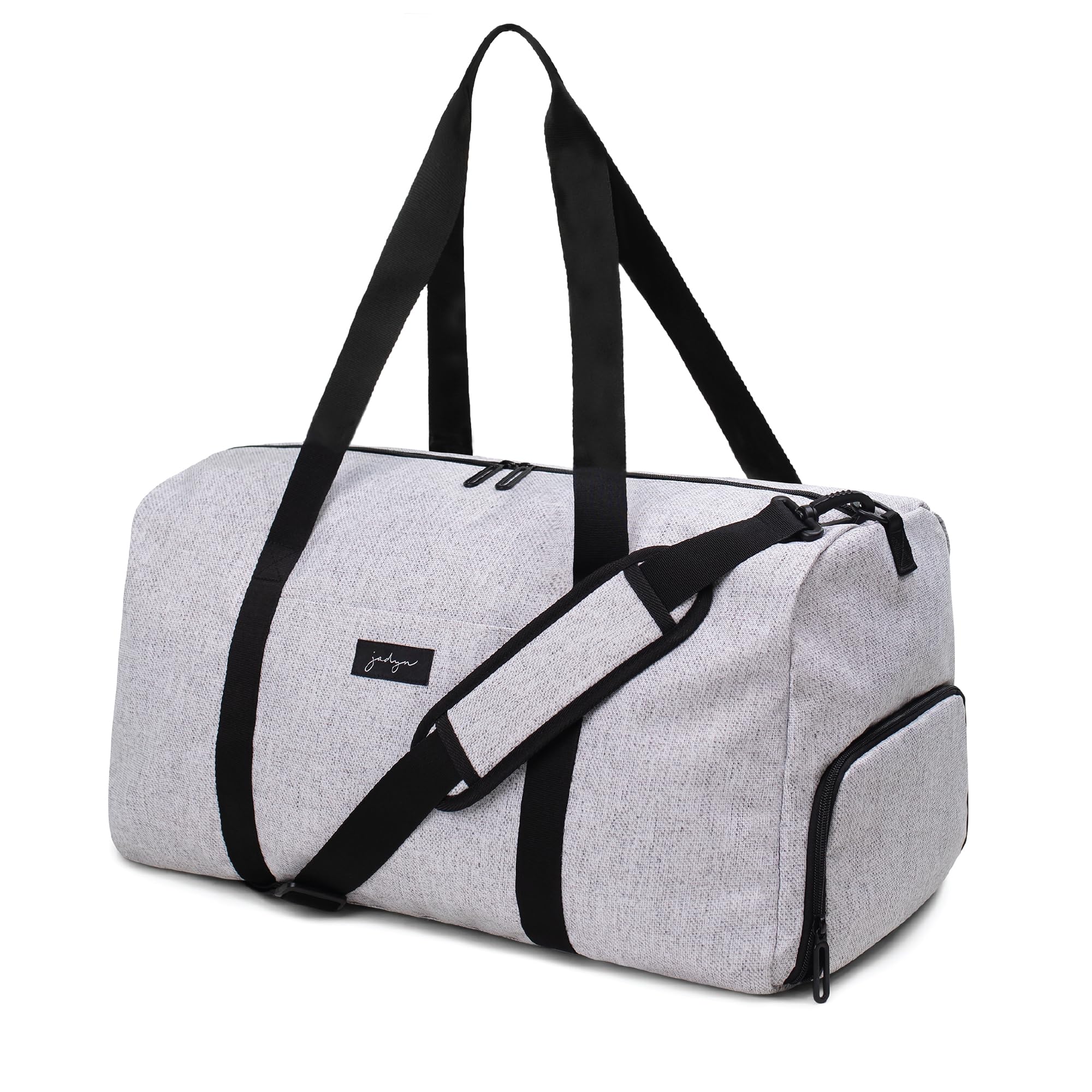 Jadyn 22" Women's Large Duffel/Weekender Bag with Shoe Pocket, Travel Bag, Heather Gray, L, Weekender