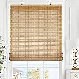 LazBlinds Cordless Bamboo Blinds, Roll Up Shades
